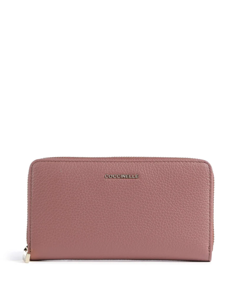 Coccinelle Metallic Soft Portefeuille winter rose