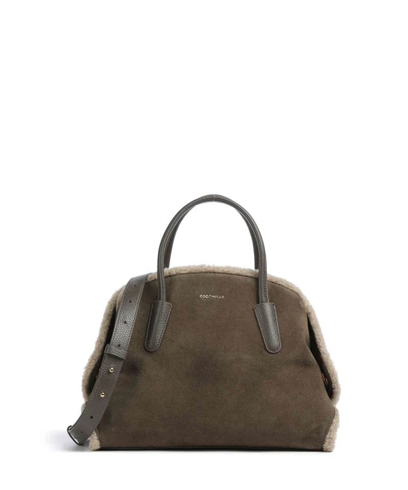 Coccinelle Tylde Suede Eco Sac à main fango/warm taupe