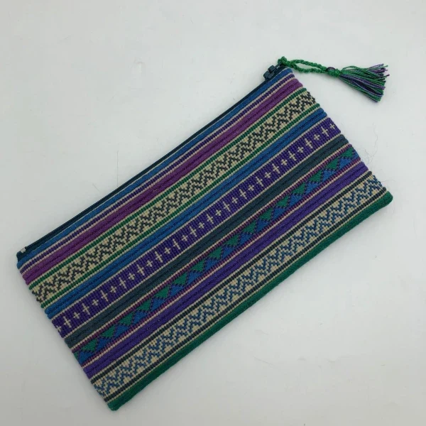 Pochette colorée avec fermeture brodée à la main I Plusieurs motifs
