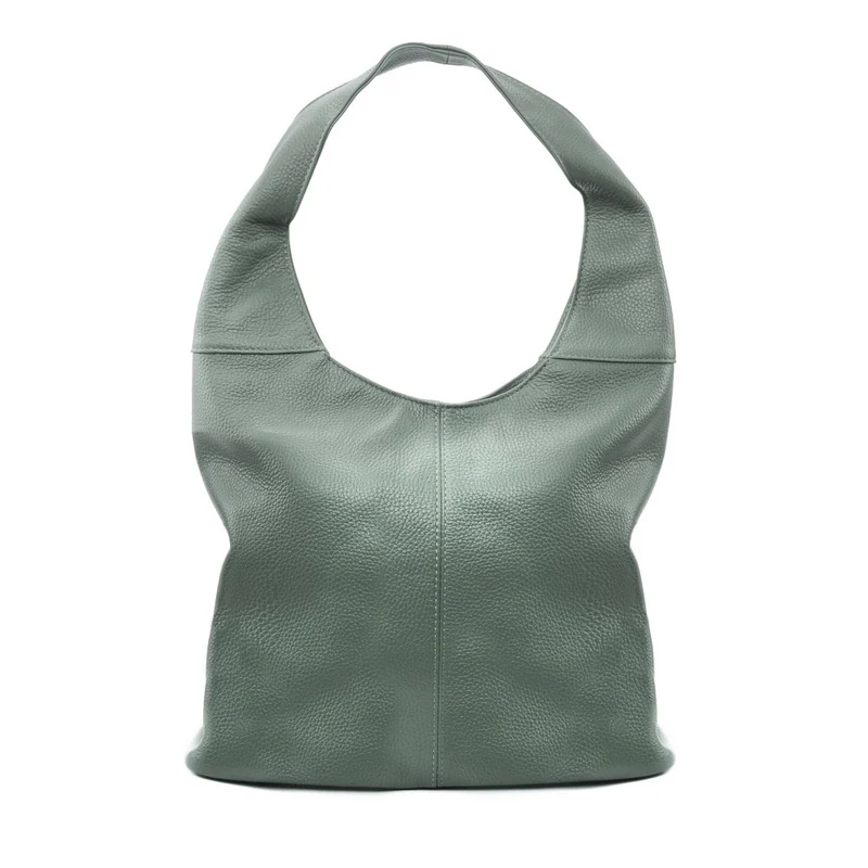 Sac HOBO en cuir grainé ELLEN Vert pastel