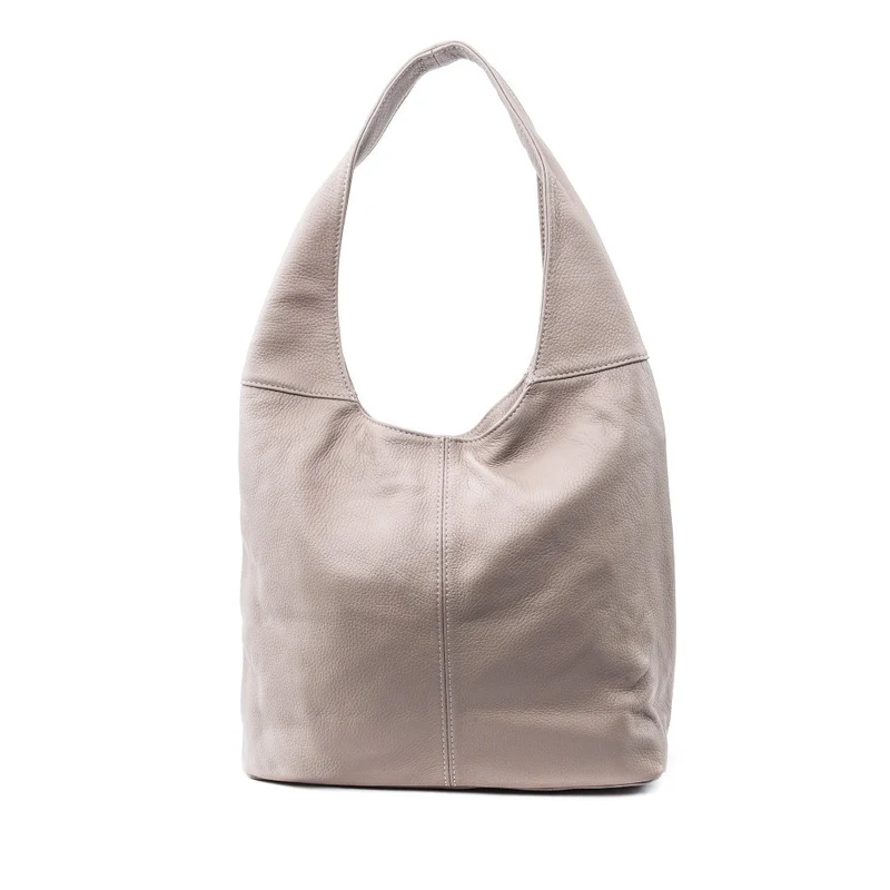 Sac HOBO en cuir grainé ELLEN Rose pâle