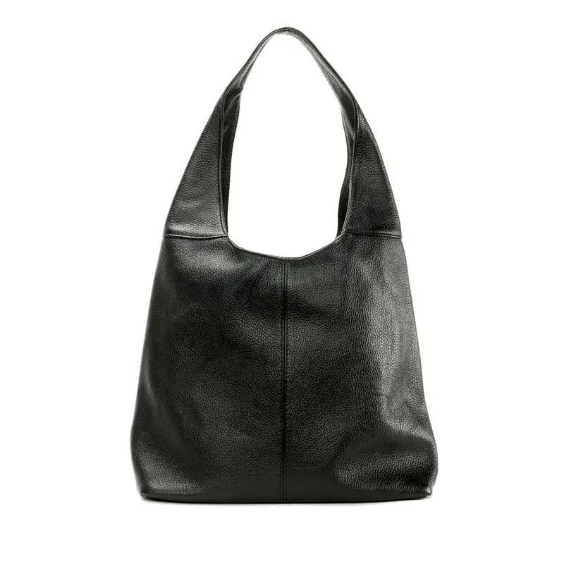Sac HOBO en cuir grainé ELLEN Noir