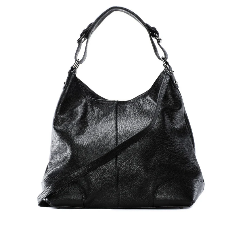 Sac à main cabas en cuir grainé NIKEE Noir