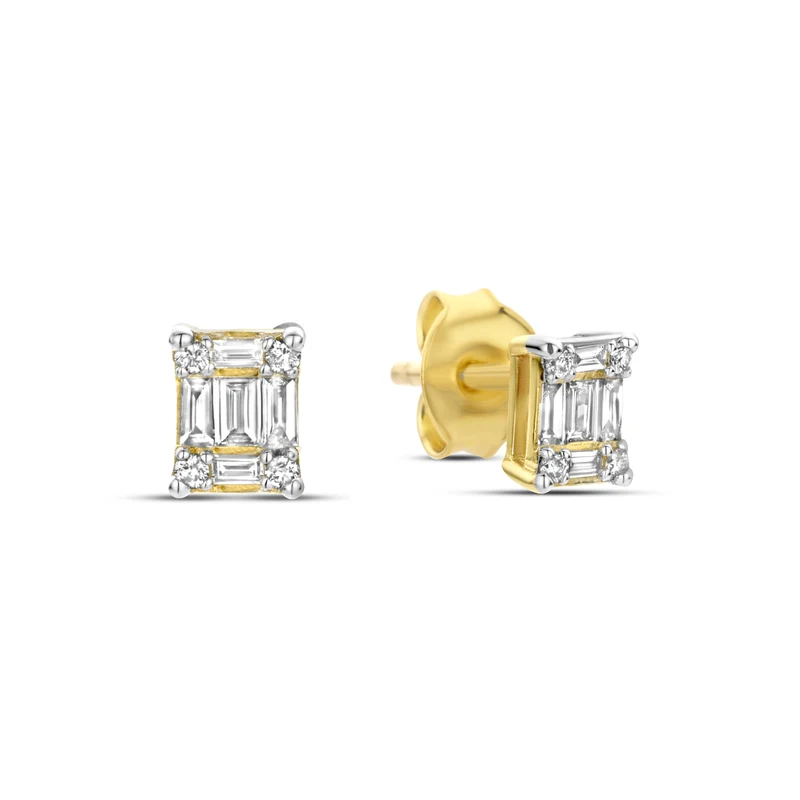 Isabel Bernard De la Paix Maxime puces en or 14 carats avec diamant 0.26 ct IBD360020