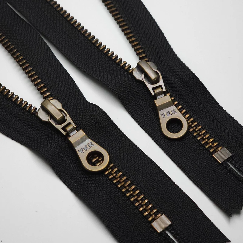 YKK | Fermeture Éclair à Bout Fermé | Métal | Noir | #5 | 6'' - 15 cm