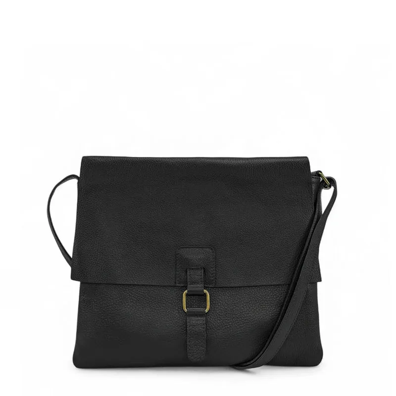 Sac bandoulière en cuir grainé COQUETTE Noir