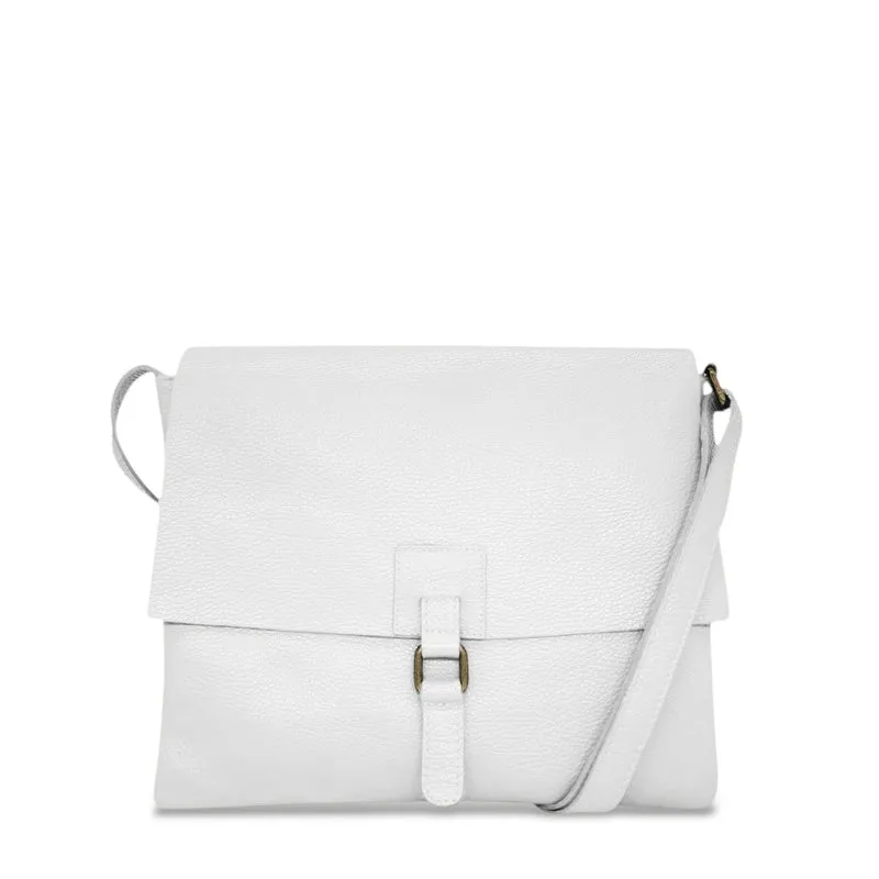 Sac bandoulière en cuir grainé COQUETTE Blanc