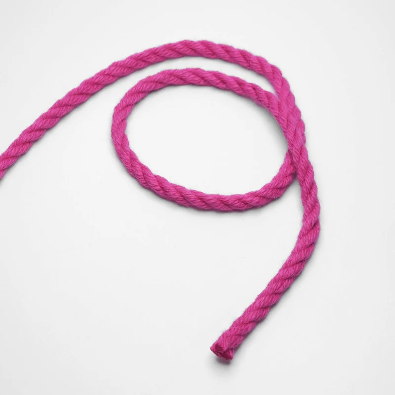 Cordon en Coton Torsadé | 5 mm | Fuschia