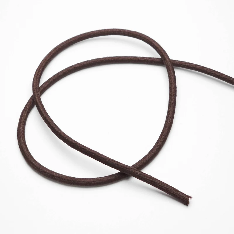 Cordon élastique rond | Marron | 3 mm