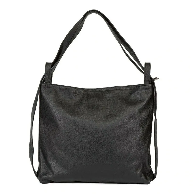 Sac à main convertible en cuir grainé SOHO Noir