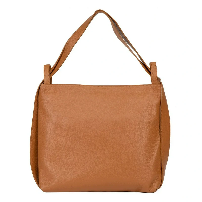 Sac à main convertible en cuir grainé SOHO Camel