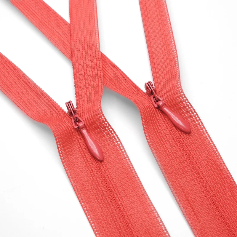 Fermeture Éclair Invisible à Bout Fermé | #2 | Rouge orange | 23 1/4'' - 59 cm