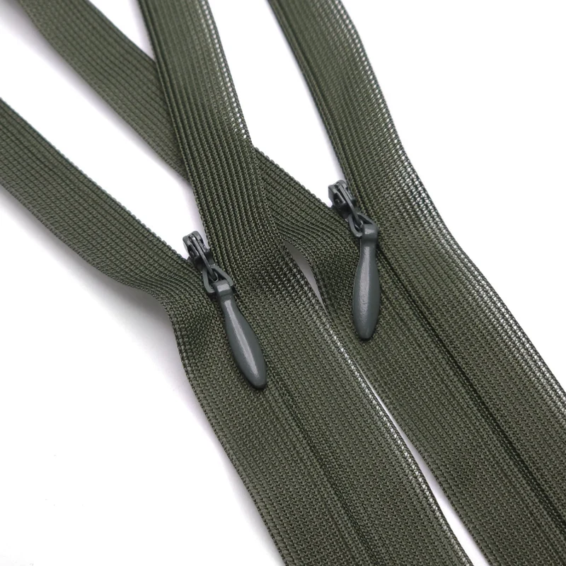 KKF | Fermeture Éclair Invisible à Bout Fermé | #2 | Kaki | 22 3/4'' - 58 cm