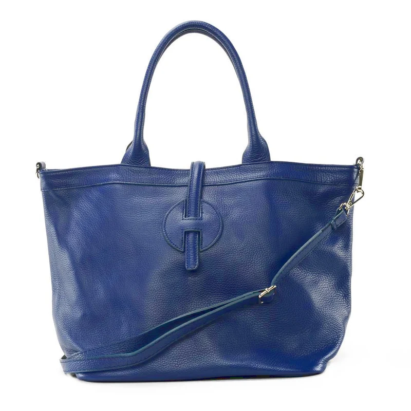 Sac cabas en cuir grainé INNOCENT Bleu
