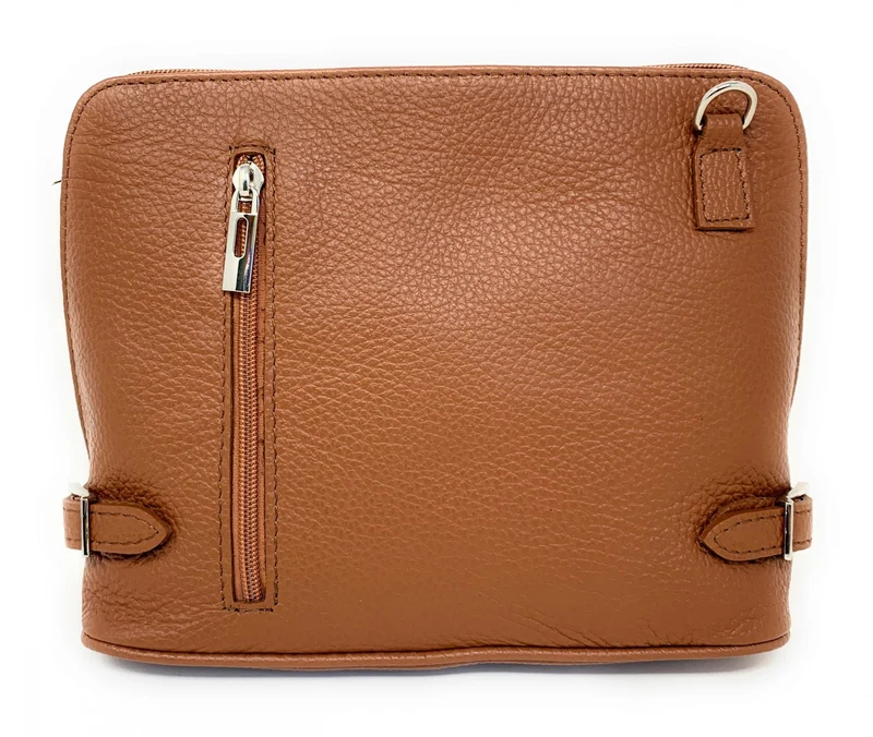 Sac à main en cuir italien grainé MAMMA MIA Camel