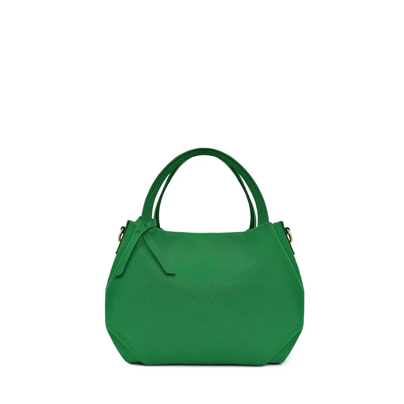 Sac à main en cuir grainé BUBBLE Vert anglais