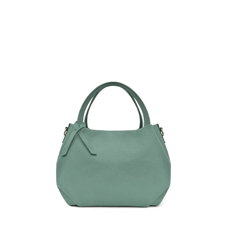 Sac à main en cuir grainé BUBBLE Vert pastel