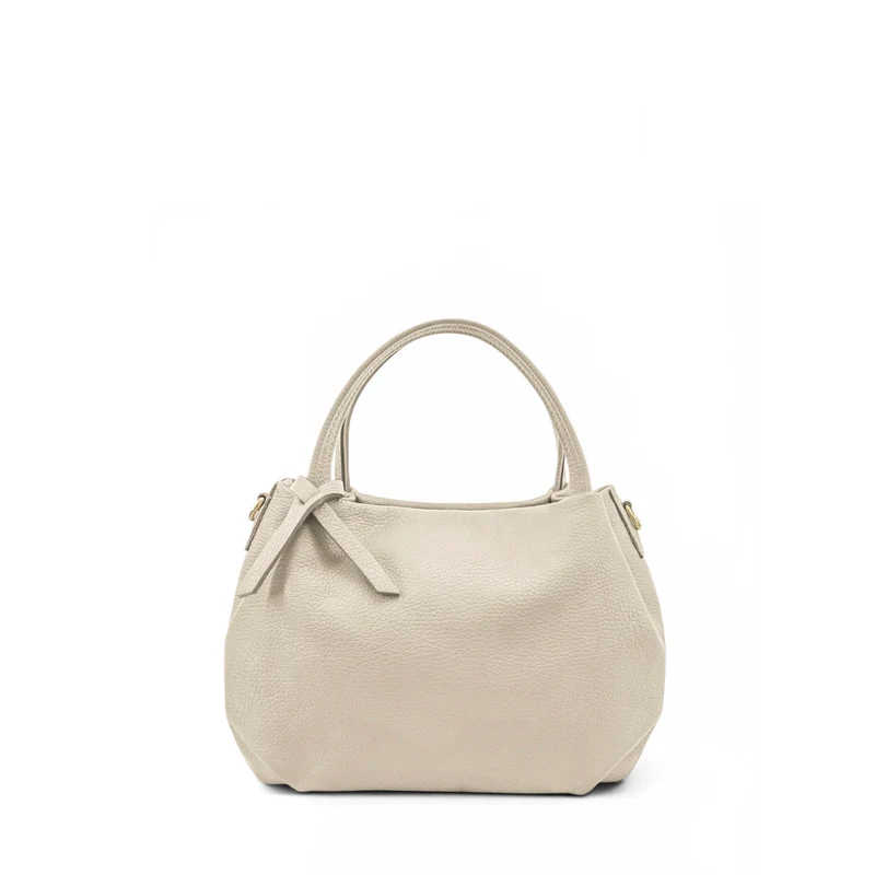 Sac à main en cuir grainé BUBBLE Taupe clair