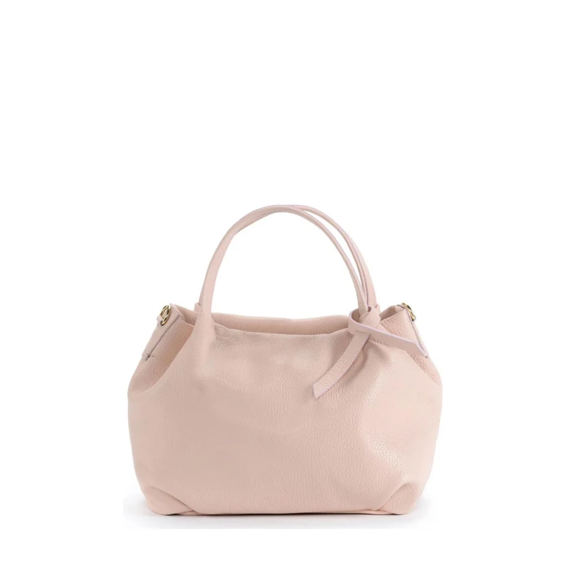 Sac à main en cuir grainé BUBBLE Rose nude