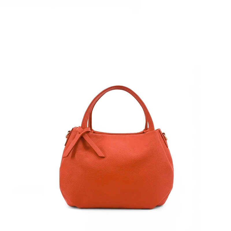 Sac à main en cuir grainé BUBBLE Orange