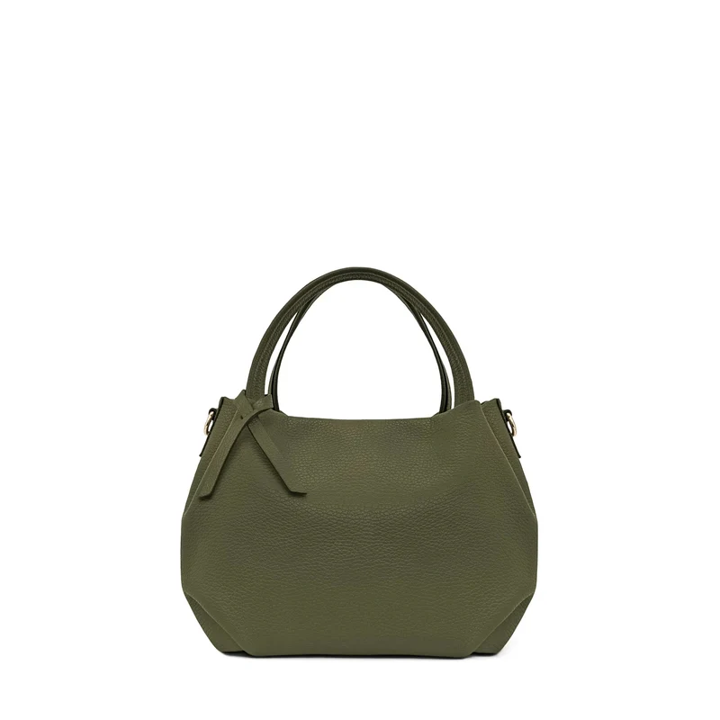 Sac à main en cuir grainé BUBBLE Vert kaki
