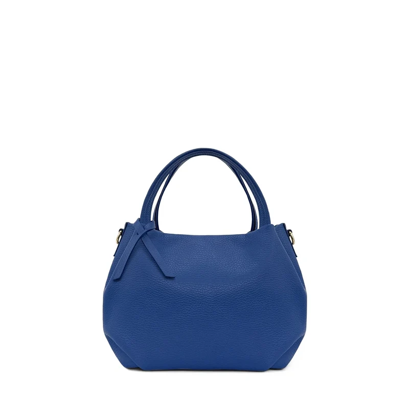Sac à main en cuir grainé BUBBLE Bleu roi