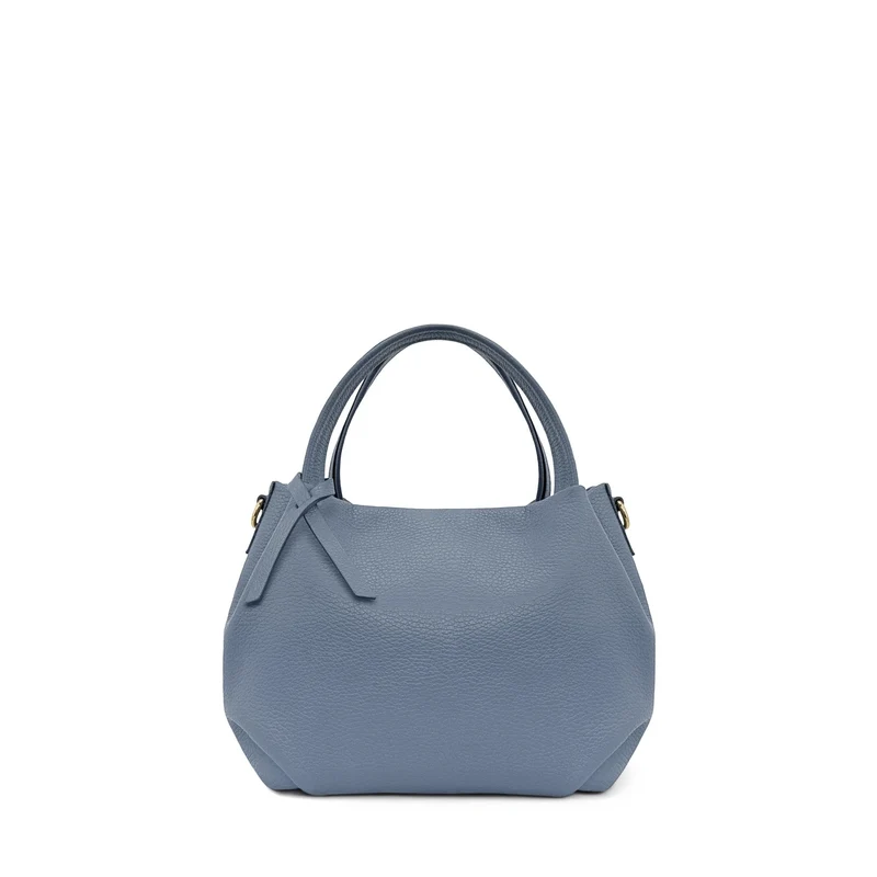 Sac à main en cuir grainé BUBBLE Bleu glacier