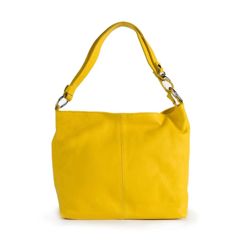 Sac à main en cuir grainé KUTA Jaune tournesol