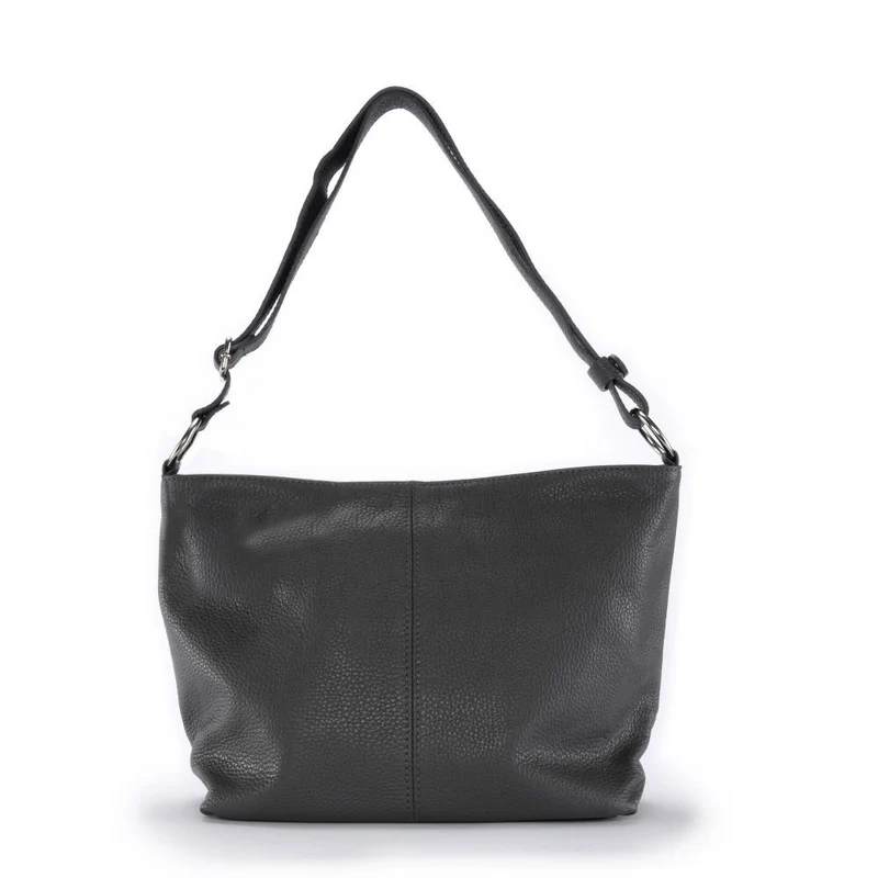 Sac à main en cuir grainé KUTA Gris foncé