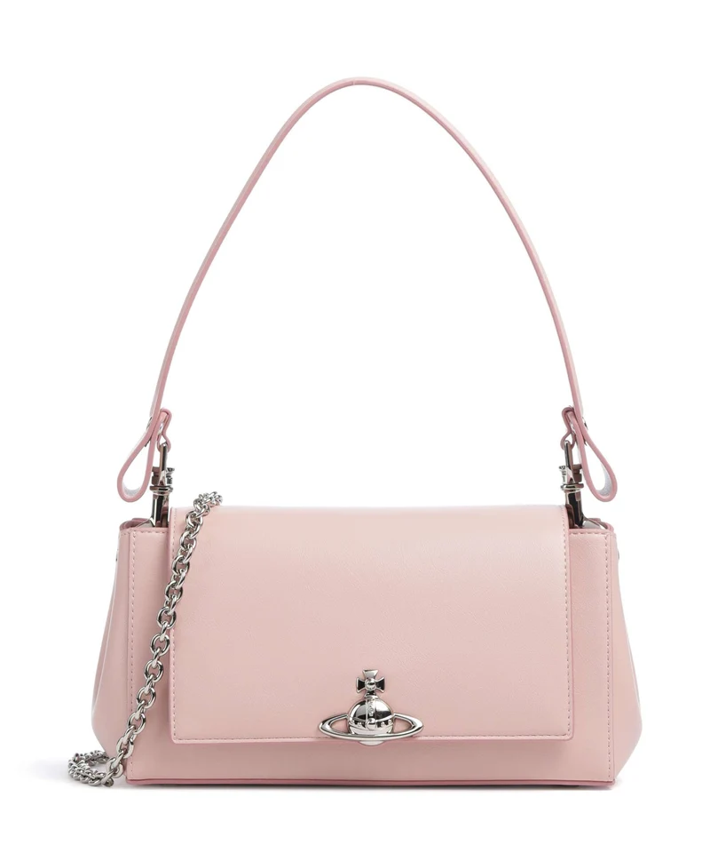 Vivienne Westwood Hazel Smooth Medium Sac porté épaule pastel pink