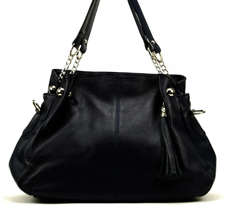 Sac à main en cuir grainé MADISON Noir