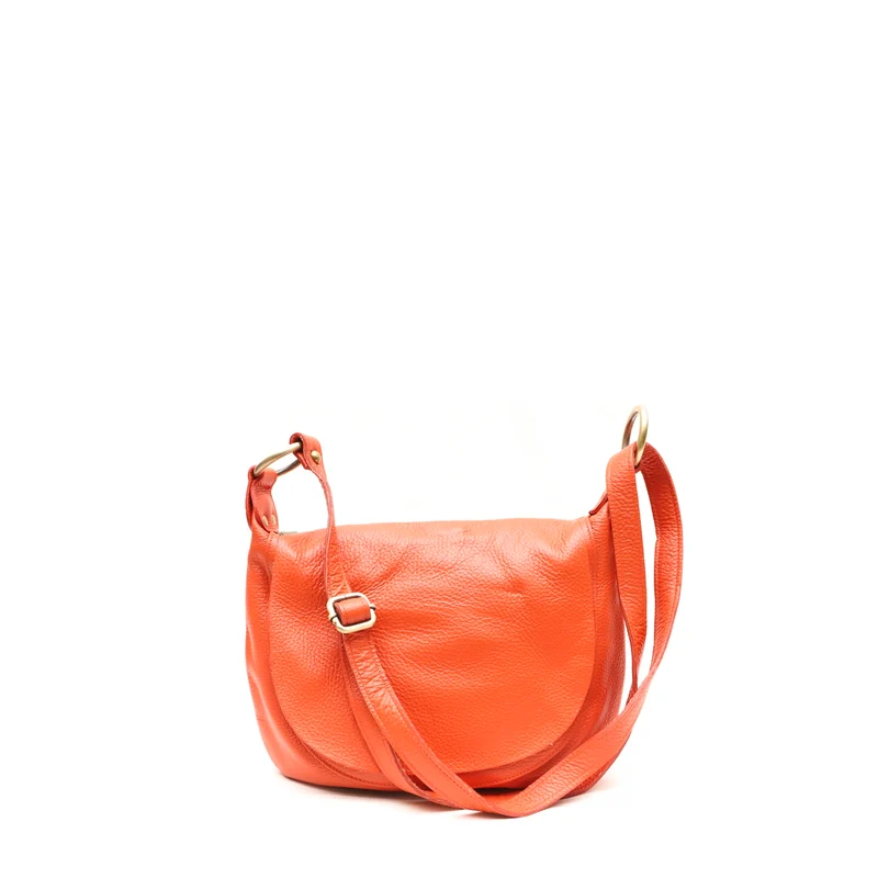 Sac bandoulière en cuir grainé LITTLE CITIZEN Orange