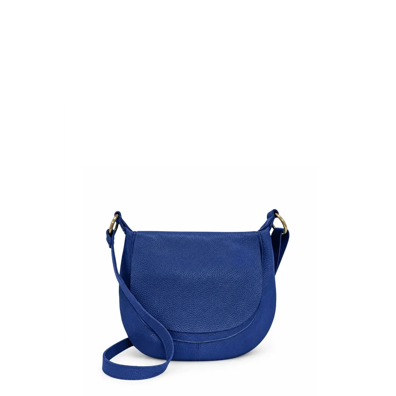 Sac bandoulière en cuir grainé LITTLE CITIZEN Bleu