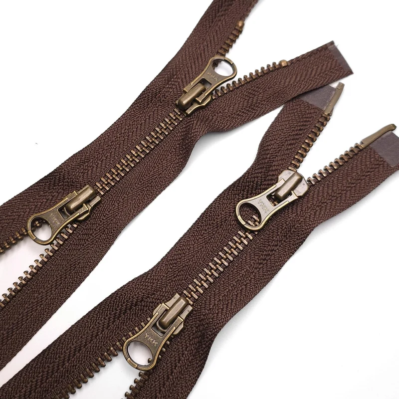 YKK | Fermeture Éclair Séparable | Métal | 2 Curseurs | Brun