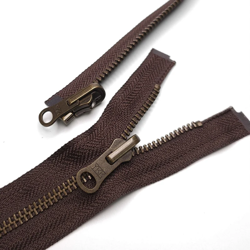 YKK | Fermeture Éclair Séparable Réversible | Métal | #5 | Brun | 26'' - 66 cm