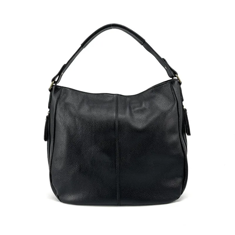 Sac à main en cuir grainé CANNES Noir