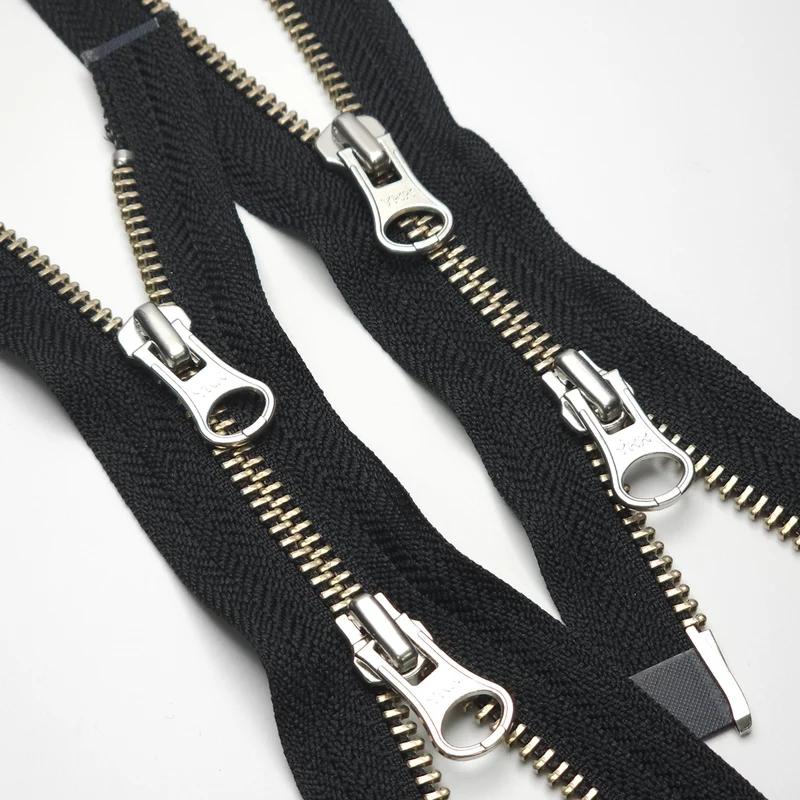 YKK | Fermeture Éclair Séparable | Métal | 2 Curseurs | Noir | #5 | 20'' - 51 cm