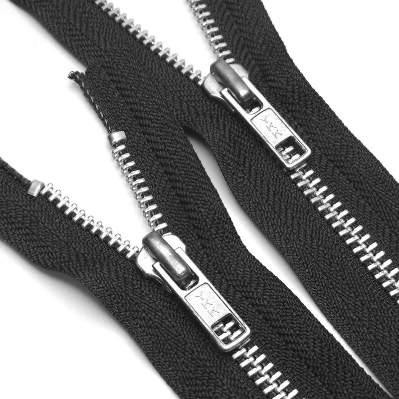 YKK | Fermeture Éclair à Bout Fermé | Métal | Noir | #5 | 5 3/4'' - 14.5 cm