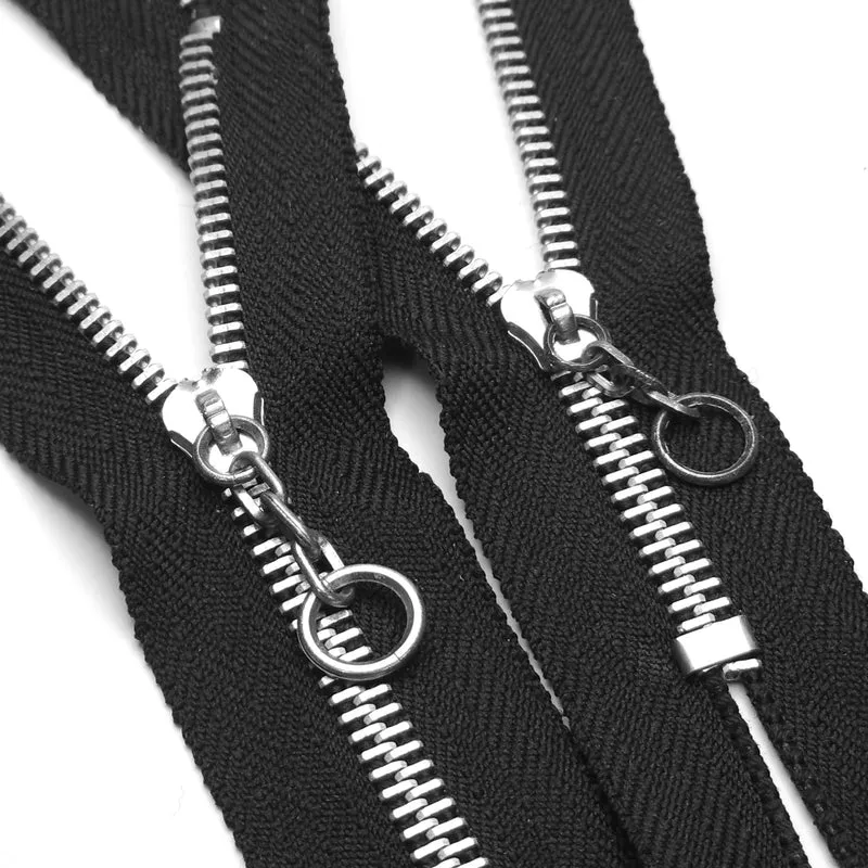 Fermeture éclair à bout fermé | Métal | Noir | #5 | 5'' - 13 cm