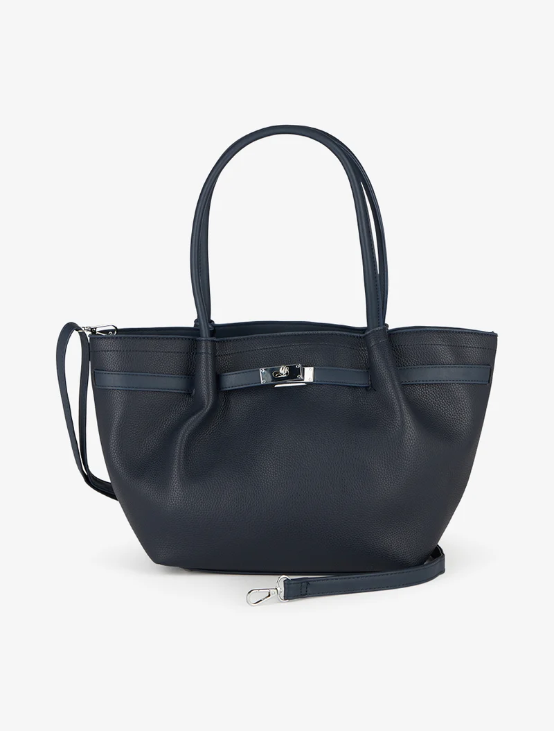 Sac cabas Regina effet grainé - Marine