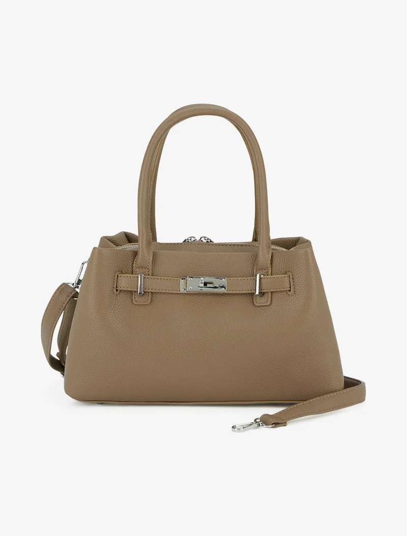Sac à main Renata effet grainé - Taupe