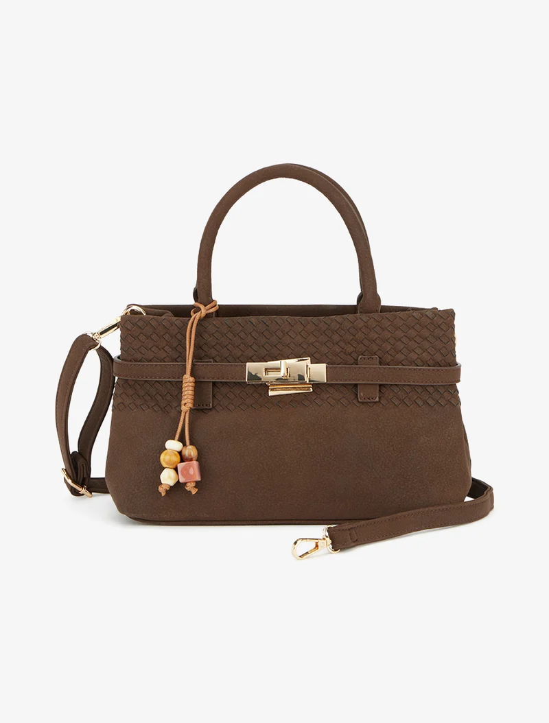 Sac à main Valeria tressé - Marron