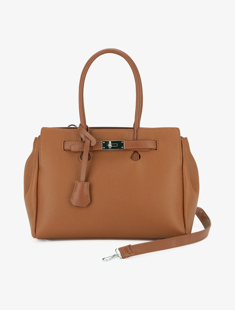 Sac à main Ava effet grainé - Camel
