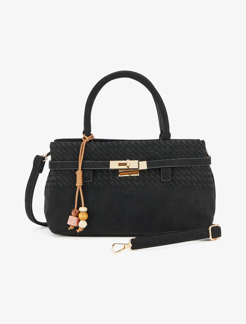 Sac à main Valeria tressé - Noir