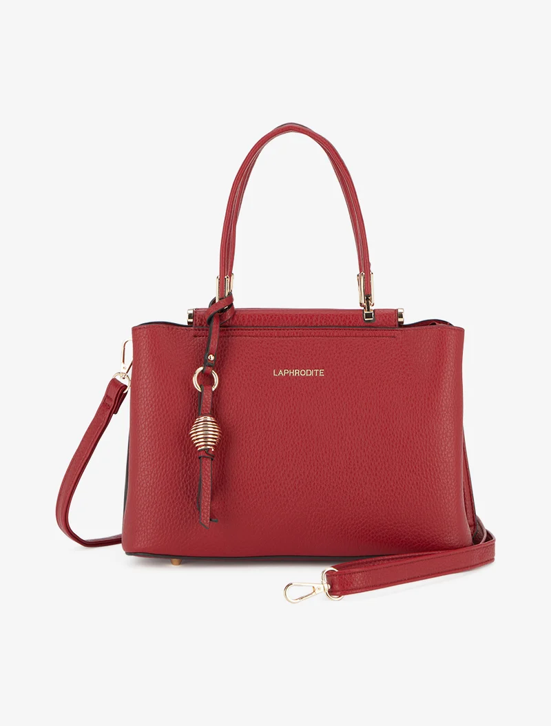 Sac à main Ximena effet grainé - Rouge