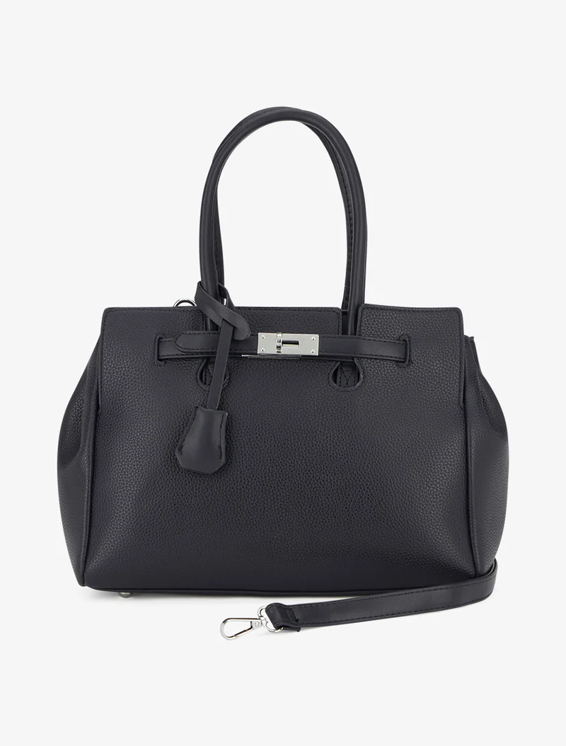 Sac à main Ava effet grainé - Noir