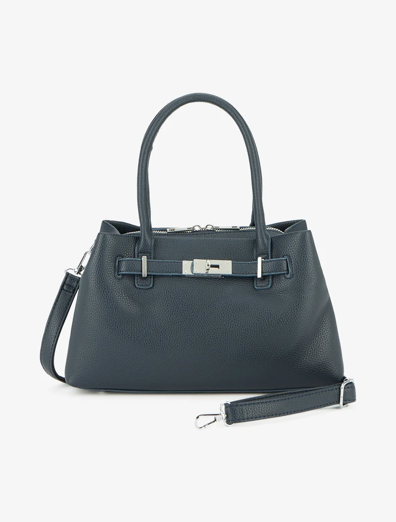 Sac à main Renata effet grainé - Marine