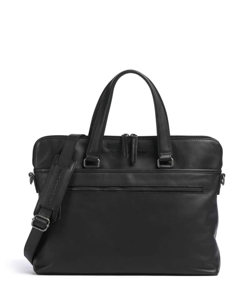 The Chesterfield Brand Wax Pull Up Cow Elvas Sac d'ordinateur black