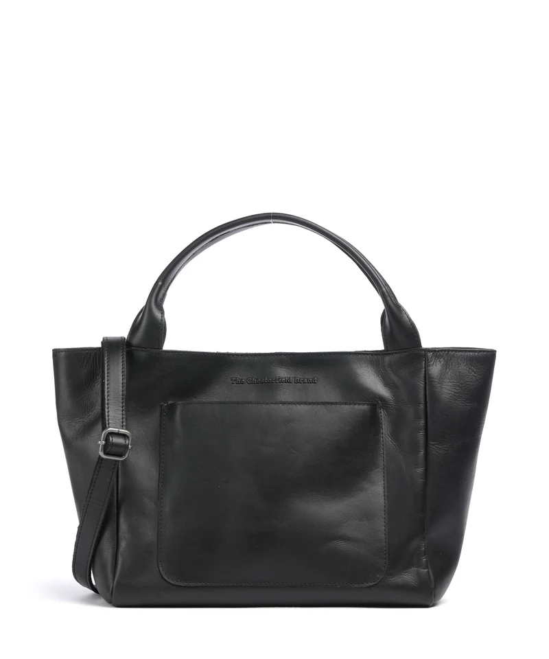 The Chesterfield Brand Wax Pull Up Cow Tenara Sac porté épaule black