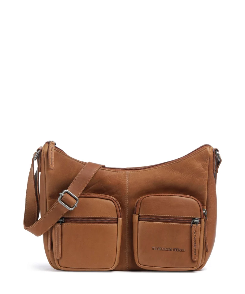 The Chesterfield Brand Wax Pull Up Cow Valenora Sac porté épaule cognac